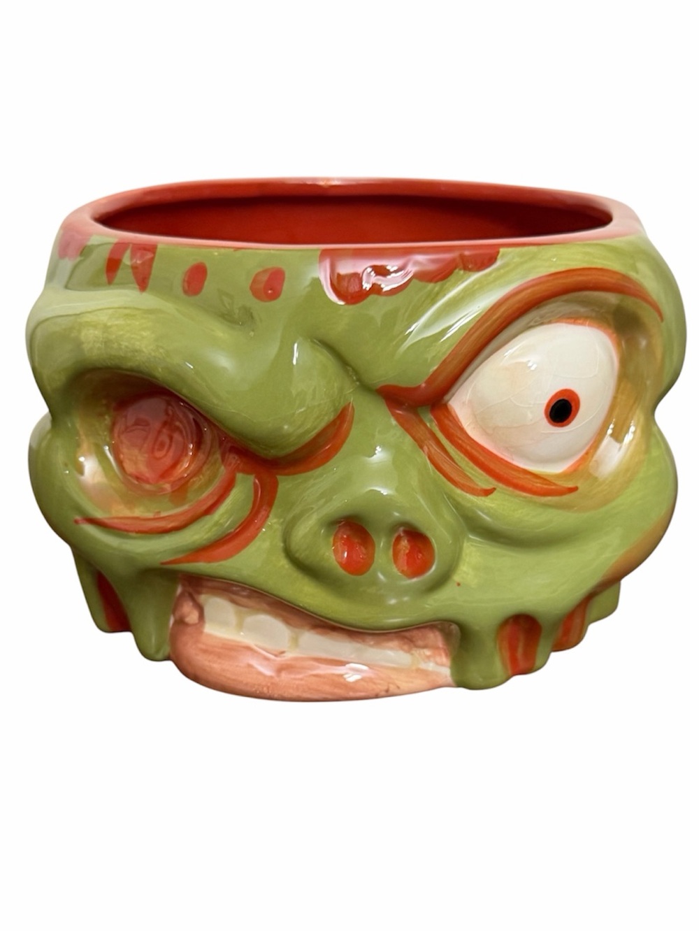 ThinkGeek Zombie monster green Face Candy Bowl / Ceramic Dish